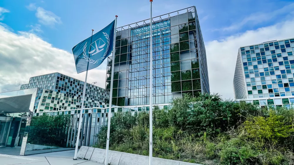 Den Haag, Netherlands - August 25 2021: an overview of the buildings of the international criminal court ICC CPI in The Hague