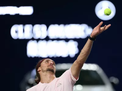Tennis - ATP Masters 1000 - Shanghai Masters - Qizhong Forest Sports City Arena, Shanghai, China - October 11, 2026 Germany's Alexander Zverev in action during his round of 32 match against France's Quentin Halys REUTERS/Go Nakamura