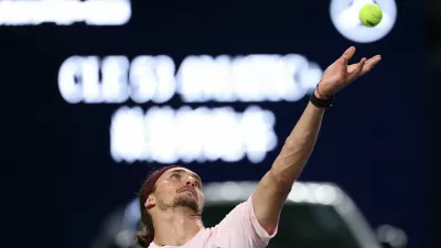 Tennis - ATP Masters 1000 - Shanghai Masters - Qizhong Forest Sports City Arena, Shanghai, China - October 11, 2026 Germany's Alexander Zverev in action during his round of 32 match against France's Quentin Halys REUTERS/Go Nakamura