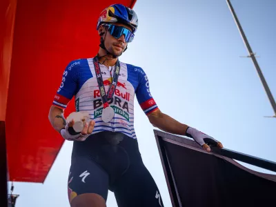 Spanija, Granada.Zakljucek tritedenske kolesarske dirke po Spaniji.Slovenski kolesar Primoz Roglic.