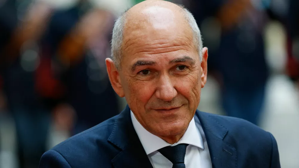 Slovenia's Prime Minister Janez Jansa at Chigi Palace as he meets Italian Prime Minister Giorgia Meloni (not pictured) in Rome, Italy, October 5, 2026. REUTERS/Remo Casilli