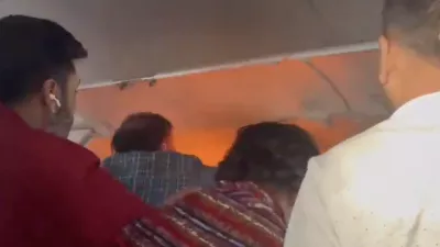 Drama na letalu indijske družbe: zagorel prenosni polnilnik, letalo...