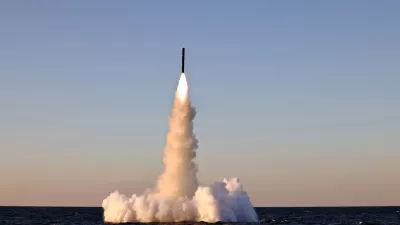 This photo provided on Oct. 15, 2026, by the North Korean government shows an underwater-launched missile test in the country's eastern waters Wednesday, Oct. 14, 2026. Independent journalists were not given access to cover the event depicted in this image distributed by the North Korean government. The content of this image is as provided and cannot be independently verified. (Korean Central News Agency/Korea News Service via AP)