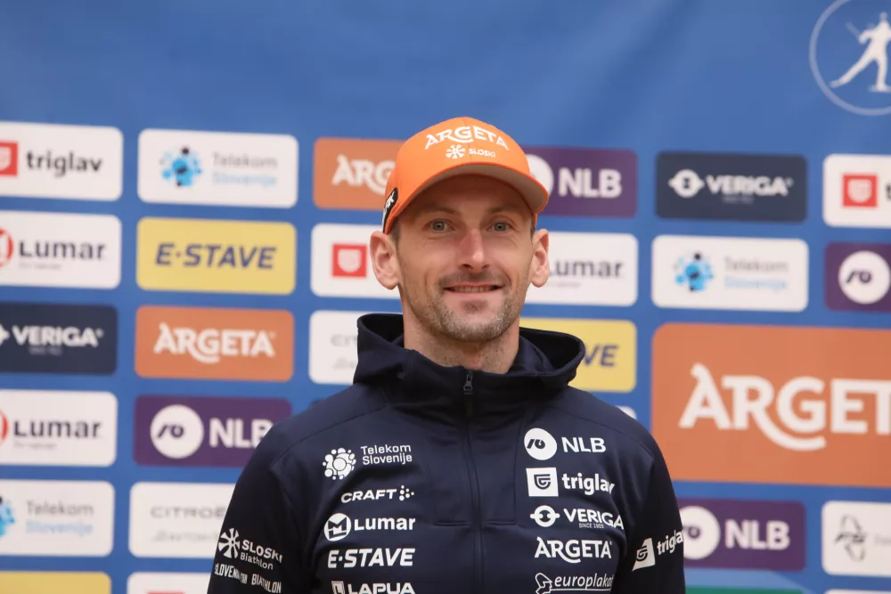 - Jakov Fak,- 07.10.2025. Predstavitev reprezentanc Smučarske zveze Slovenije za novo tekmovalno sezono.//FOTO: Bojan Velikonja