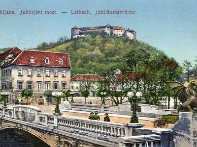 Razglednica jubilejnega mostu iz leta 1901