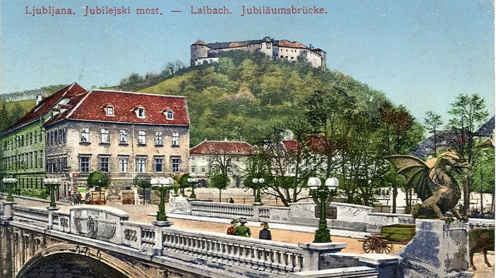 Razglednica jubilejnega mostu iz leta 1901