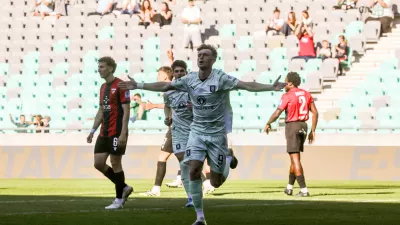 - Dino Kojič, 1. gol, - 33. krog 1. slovenske lige Telemach v nogometu, NK Oplimpija - NK Primorje.//FOTO: Bojan Velikonja