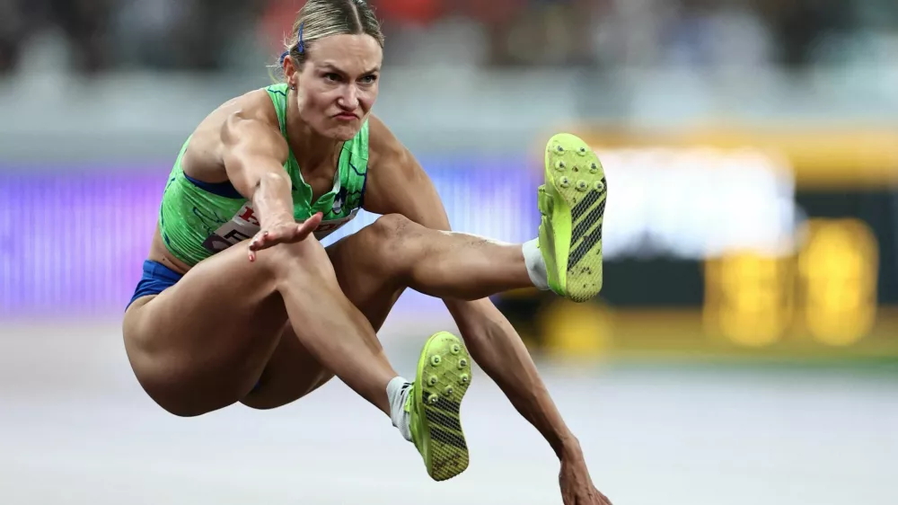 World Athletics Championships Tokyo 2025 - Women's Triple Jump Final - Japan National Stadium, Tokyo, Japan - September 18, 2025 Slovenia's Neja Filipic in action REUTERS/Eloisa Lopez