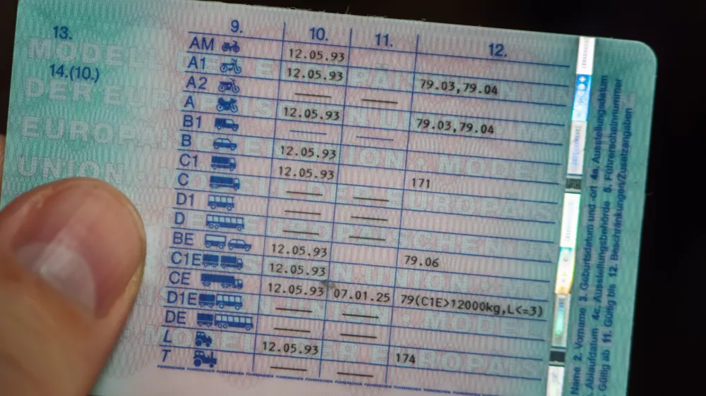Evropsko vozni&scaron;ko dovoljenje. Slika je simbolična.