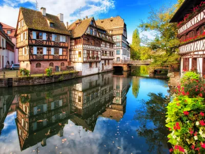 Traditional half-timbered houses in La Petite France district, Strasbourg, France