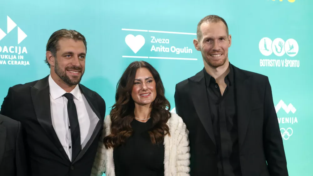 Anže Kopitar, Tine Urnaut19.10.2026 Dobrodelnem večeru Fundacije Miroslava Cerarja in Leona &Scaron;tuklja, na katerem bomo zaokrožili leto&scaron;nje aktivnosti v okviru projekta Botrstvo v &scaron;portu. Foto Luka Cjuha