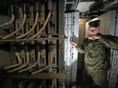 3316911 09.03.2018 A serviceperson during maintenance of Voronezh-DM radar station in Dunayevka village, the Kaliningrad Region.,Image: 373897214, License: Rights-managed, Restrictions: Editors' note: THIS IMAGE IS PROVIDED BY RUSSIAN STATE-OWNED AGENCY SPUTNIK., Model Release: no 