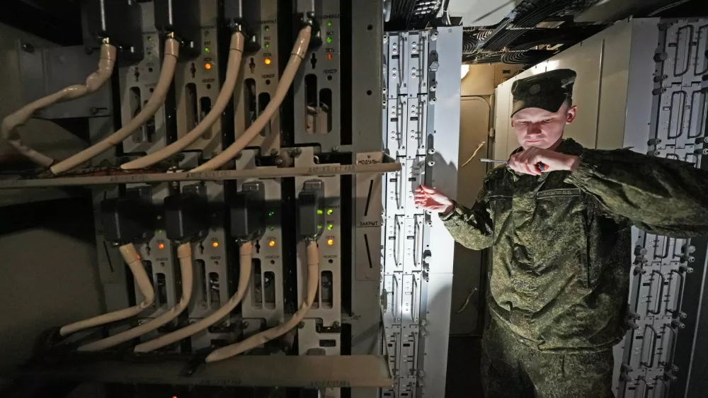 3316911 09.03.2018 A serviceperson during maintenance of Voronezh-DM radar station in Dunayevka village, the Kaliningrad Region.,Image: 373897214, License: Rights-managed, Restrictions: Editors' note: THIS IMAGE IS PROVIDED BY RUSSIAN STATE-OWNED AGENCY SPUTNIK., Model Release: no 