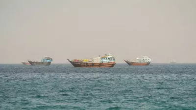 Vessels at the Strait of Hormuz, as seen from Musandam, Oman, October 19, 2026. REUTERS/Stringer