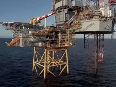 A screengrab from archive drone footage shows the Jackdaw gas field at sea. Adura/Handout via REUTERS  THIS IMAGE HAS BEEN SUPPLIED BY A THIRD PARTY. MANDATORY CREDIT