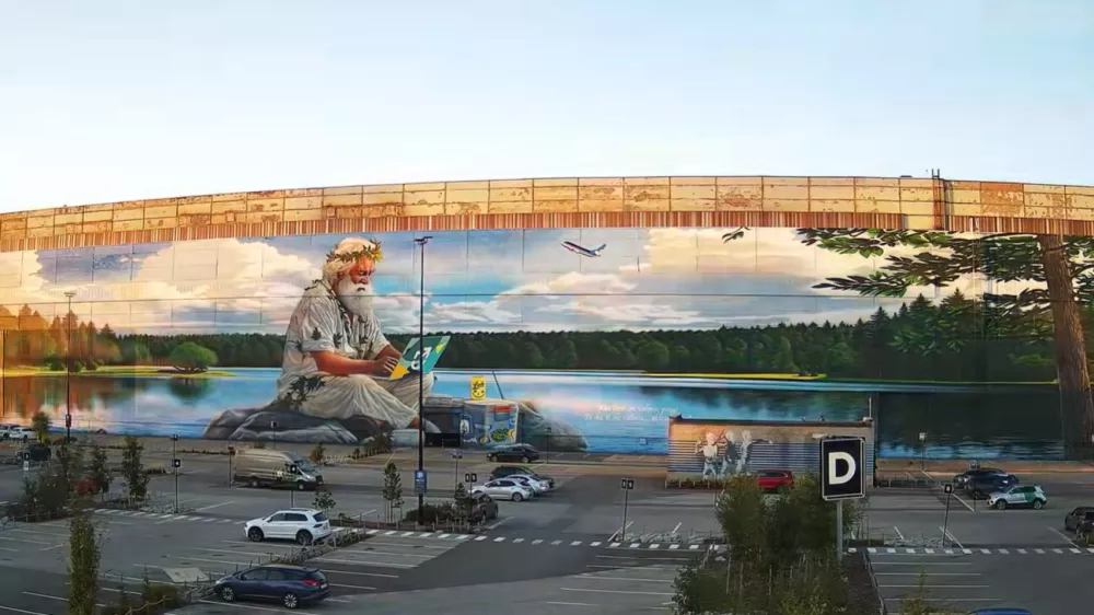 Največji mural v Estoniji, velik okoli 5000 kvadratnih metrov.Foto: zajem zaslona
