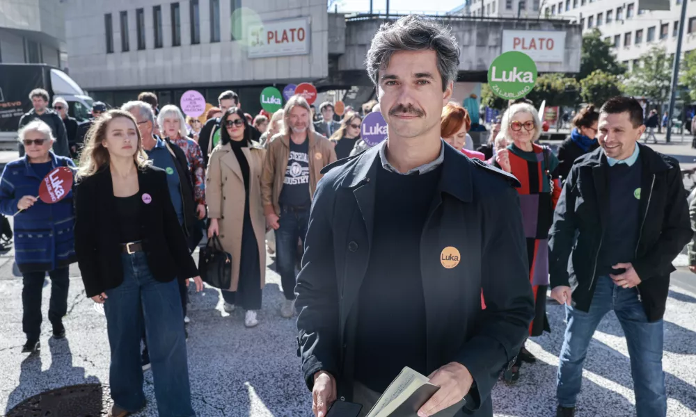 Luka Mesec- 13.10.2026 - predstavitev kandidatov liste Luka za Ljubljano in stranke Levica za prihajajoče lokalne volitve//FOTO: Jaka Gasar / Foto: Jaka Gasar