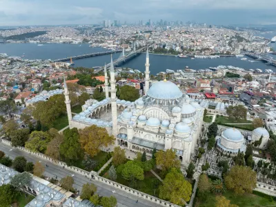 ISTANBUL, TURKIYE - OCTOBER 14: A view of the Suleymaniye Mosque and Complex, one of the masterpieces of Ottoman architecture and completed and opened for worship on October 15, 1557, in Istanbul, Turkiye on October 14, 2026. Arif Murat Kayacan / AnadoluNo Use USA No use UK No use Canada No use France No use Japan No use Italy No use Australia No use Spain No use Belgium No use Korea No use South Africa No use Hong Kong No use New Zealand No use Turkey
