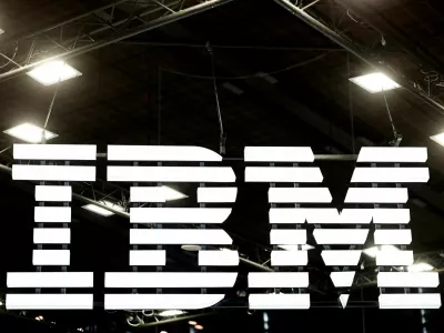 FILE PHOTO: The IBM logo is seen during the Viva Technology conference dedicated to innovation and startups at Porte de Versailles exhibition center in Paris, France, June 12, 2025. REUTERS/Benoit Tessier/File Photo