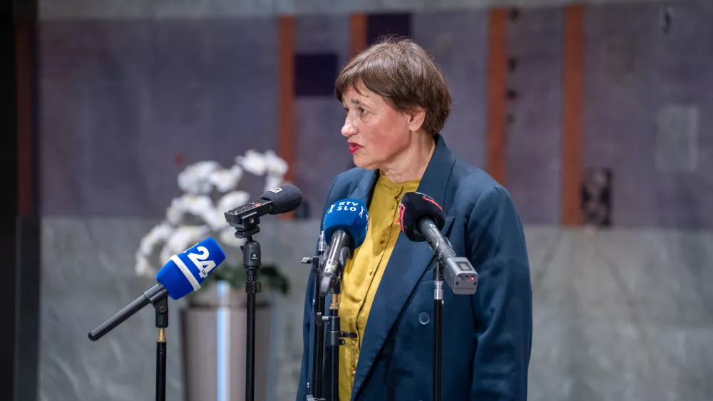 Ljubljana, DZ.Izjava za medije poslanke Levica Natase Sukic na temo aktualnega dogajanja v DZ.