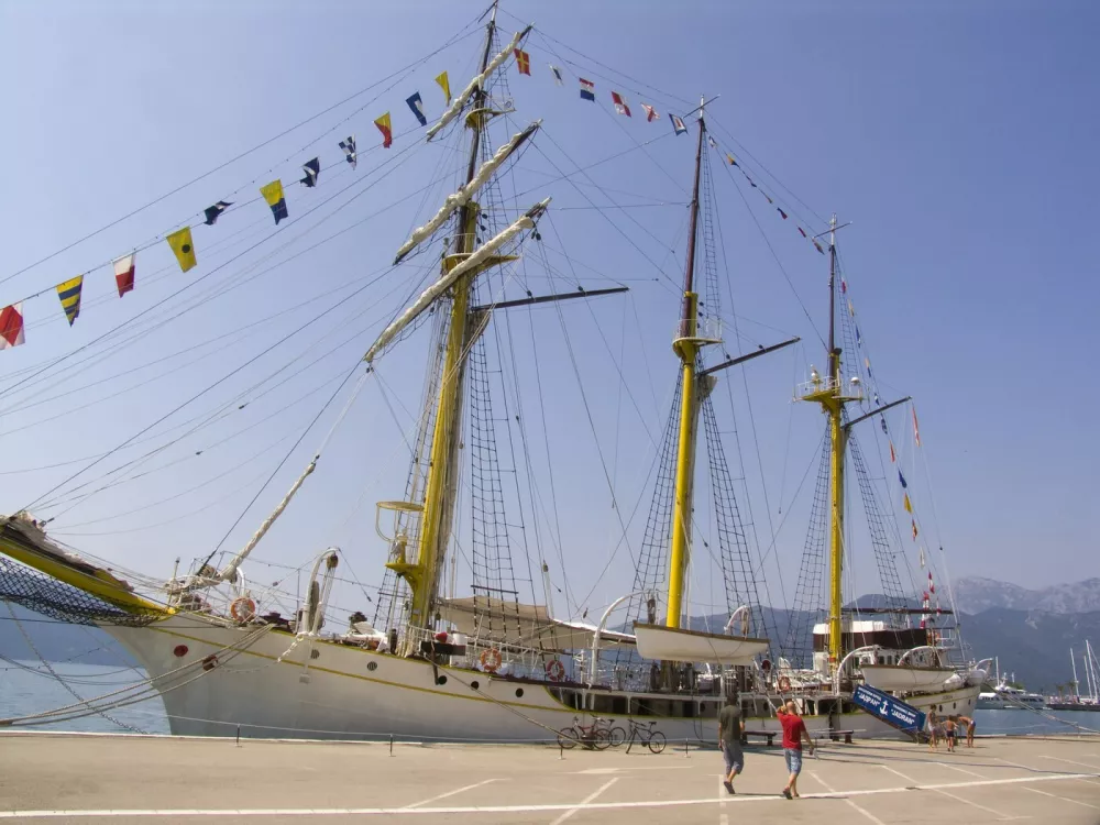 Europe. Montenegro. Tivat. The Sailig-boat Jadran Built In 1933 For The Royal Yougoslav Navy Europe. Montenegro. Tivat. The Jadran sailing ship built in 1933 for the Royal Yugoslav Navy,Image: 816674604, License: Rights-managed, Restrictions:, Model Release: no 