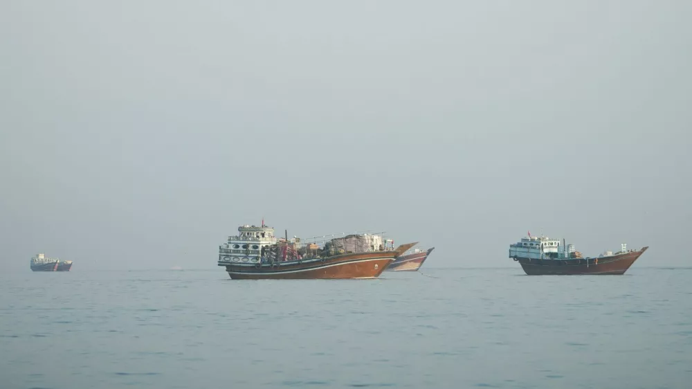 Vessels at the Strait of Hormuz, as seen from Musandam, Oman, October 23, 2026. REUTERS/Stringer
