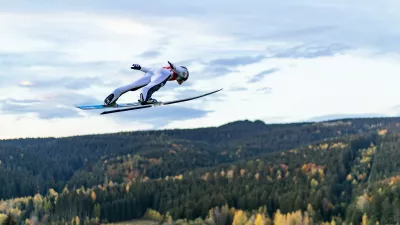 23.10.2026, Vogtland Arena, Klingenthal, GER, FIS Weltcup Ski Sprung, Sommer Grand Prix, Klingenthal, Herren, Einzelbewerb, Qualifikation, im Bild Domen Prevc (SLO) // Domen Prevc (SLO) during the qualification for the men individual competition of Ski Jumping Summer Grand Prix of the FIS Ski Jumping World Cup in Klingenthal, Germany on 2026/10/23. EXPA Pictures &copy; 2026, PhotoCredit: EXPA/ Tadeusz Mieczynski,Image: 1145945741, License: Rights-managed, Restrictions:, Model Release: no 
