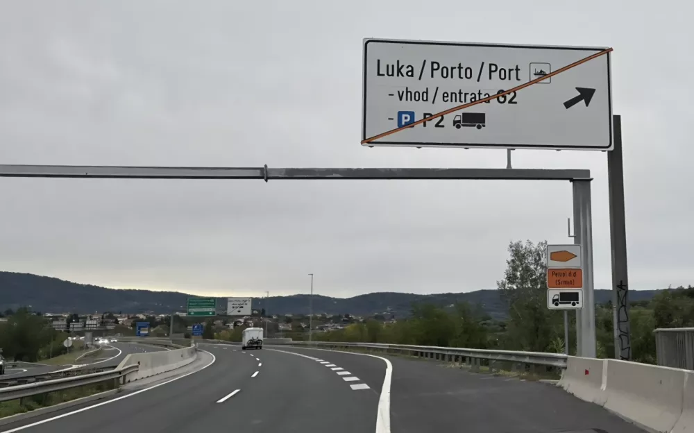 srmin, sermin, izvoz za Luka Koper, odprtje nove ceste