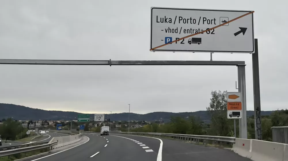 srmin, sermin, izvoz za Luka Koper, odprtje nove ceste