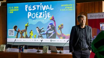 Ale&scaron; &Scaron;teger, svetovalec programa Festivala Poezije F Kristina Bursać