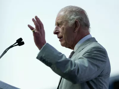 Britain's King Charles delivers a speech during a youth rally at Clifford Park in Nassau, The Bahamas, October 27, 2026.  Ben Stansall/Pool via REUTERS