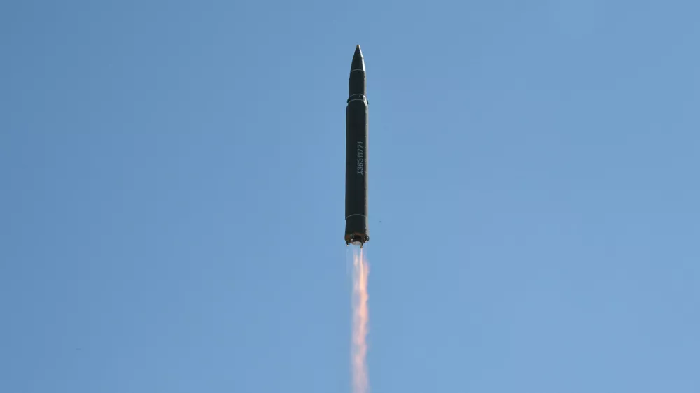 The intercontinental ballistic missile Hwasong-14 is seen during its test in this undated photo released by North Korea's Korean Central News Agency (KCNA) in Pyongyang, July, 4 2017. KCNA/via REUTERS ATTENTION EDITORS - THIS IMAGE WAS PROVIDED BY A THIRD PARTY. REUTERS IS UNABLE TO INDEPENDENTLY VERIFY THIS IMAGE. NO THIRD PARTY SALES. SOUTH KOREA OUT.