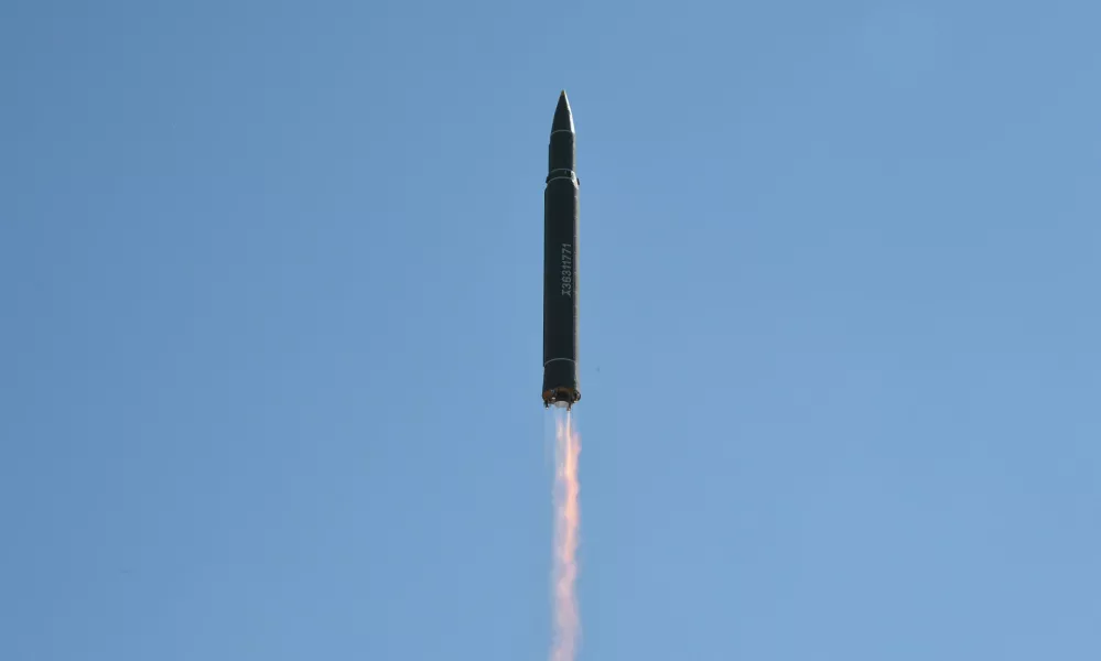 The intercontinental ballistic missile Hwasong-14 is seen during its test in this undated photo released by North Korea's Korean Central News Agency (KCNA) in Pyongyang, July, 4 2017. KCNA/via REUTERS ATTENTION EDITORS - THIS IMAGE WAS PROVIDED BY A THIRD PARTY. REUTERS IS UNABLE TO INDEPENDENTLY VERIFY THIS IMAGE. NO THIRD PARTY SALES. SOUTH KOREA OUT.