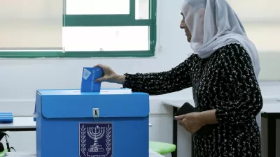 A woman from the Druze minority votes in the Israeli national election in the Druze village of Daliyat al-Carmel, northern Israel, October 27, 2026. REUTERS/Ammar Awad
