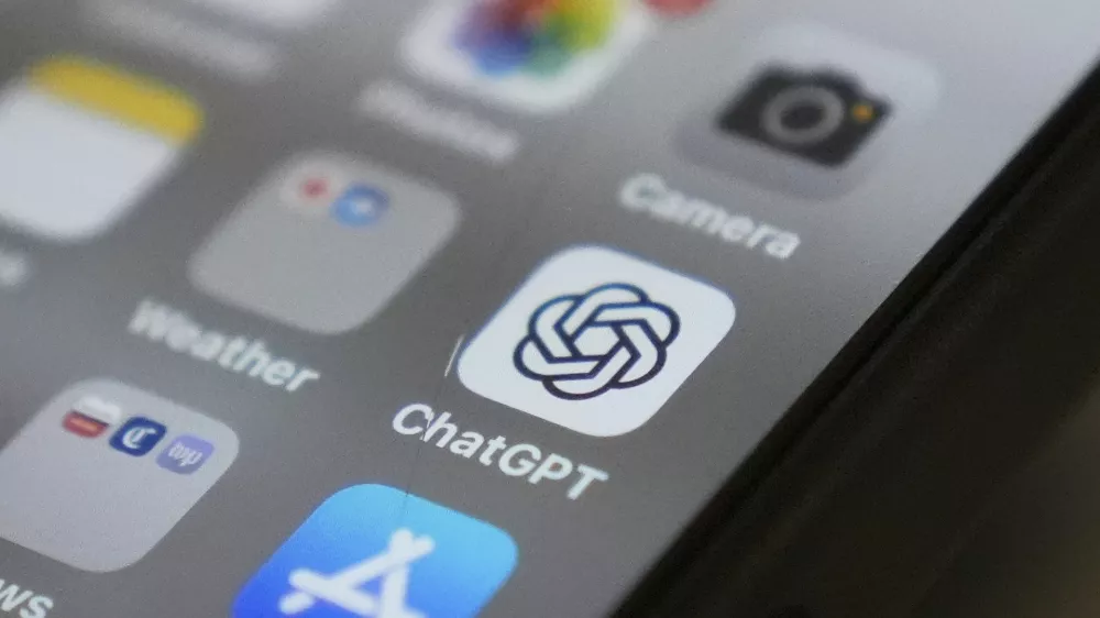 Chat GPT app icon is seen on a smartphone screen, Monday, Aug. 4, 2025, in Chicago. (AP Photo/Kiichiro Sato)