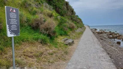 Klif, slovenska obala, Piran, Fiesa, sprehajalna pot