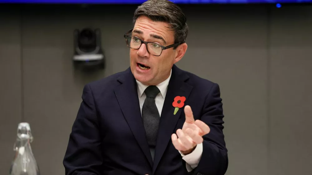 Britain's Prime Minister Andy Burnham attends a meeting of the National Economic Council, focusing on driving growth in all regions of the United Kingdom, in Glasgow, Scotland, Britain, October 30, 2026. REUTERS/Russell Cheyne/Pool