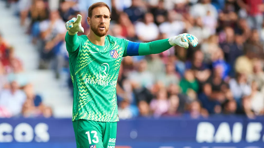 Jan Oblak (Atletico de Madrid) during the LaLiga EA Sports match between Levante UD and Club Atl&eacute;tico de Madrid at Estadi Ciutat de Val&egrave;ncia on October 31, 2026 in Valencia, Spain.,Image: 1147936613, License: Rights-managed, Restrictions:, Model Release: no 